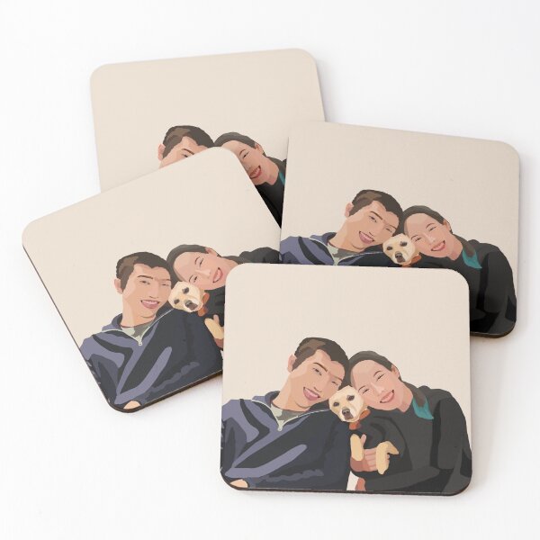 Item preview, Alex, Yen and Shiro Family Portrait Digital Illustration designed and sold by sherylwylie.