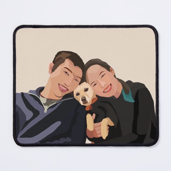 Item preview, Alex, Yen and Shiro Family Portrait Digital Illustration designed and sold by sherylwylie.
