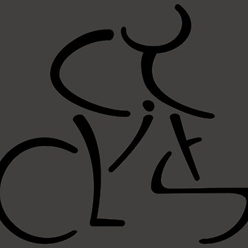 Artwork thumbnail, Cyclist Word Art Cycling Design by Calligrammed
