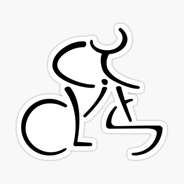 Cyclist Word Art Cycling Design Sticker