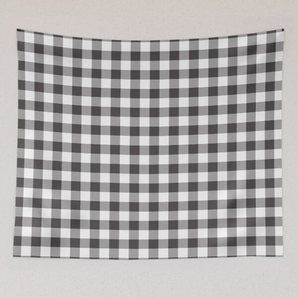 Item preview, Dark Brown White Buffalo Plaid Checkerboard Pattern Pairs 2023 COTY Darkroom HGSW7083 designed and sold by ColorOfTheYears.