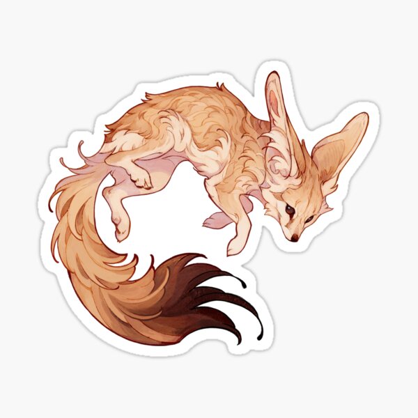  50 Pcs Fox Stickers Fox Decals for Water Bottle Hydro