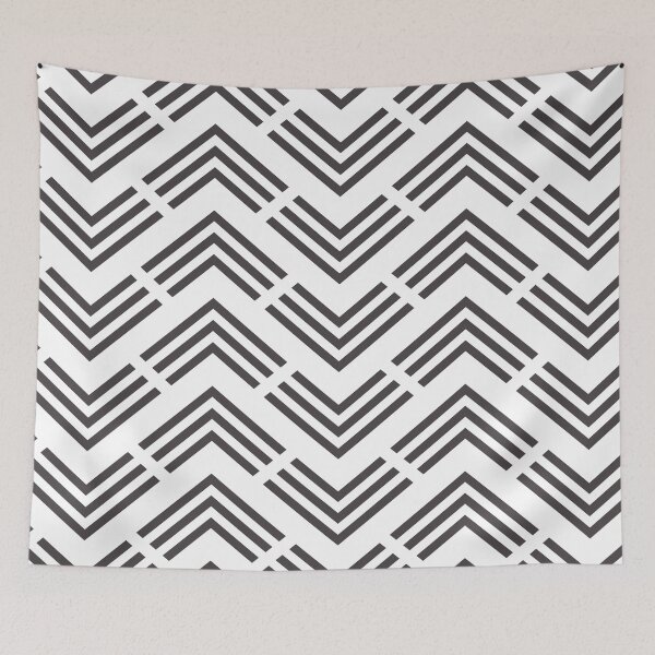 Item preview, Dark Brown White Chevron Rhombus Pattern Pairs 2023 COTY Darkroom HGSW7083 designed and sold by ColorOfTheYears.