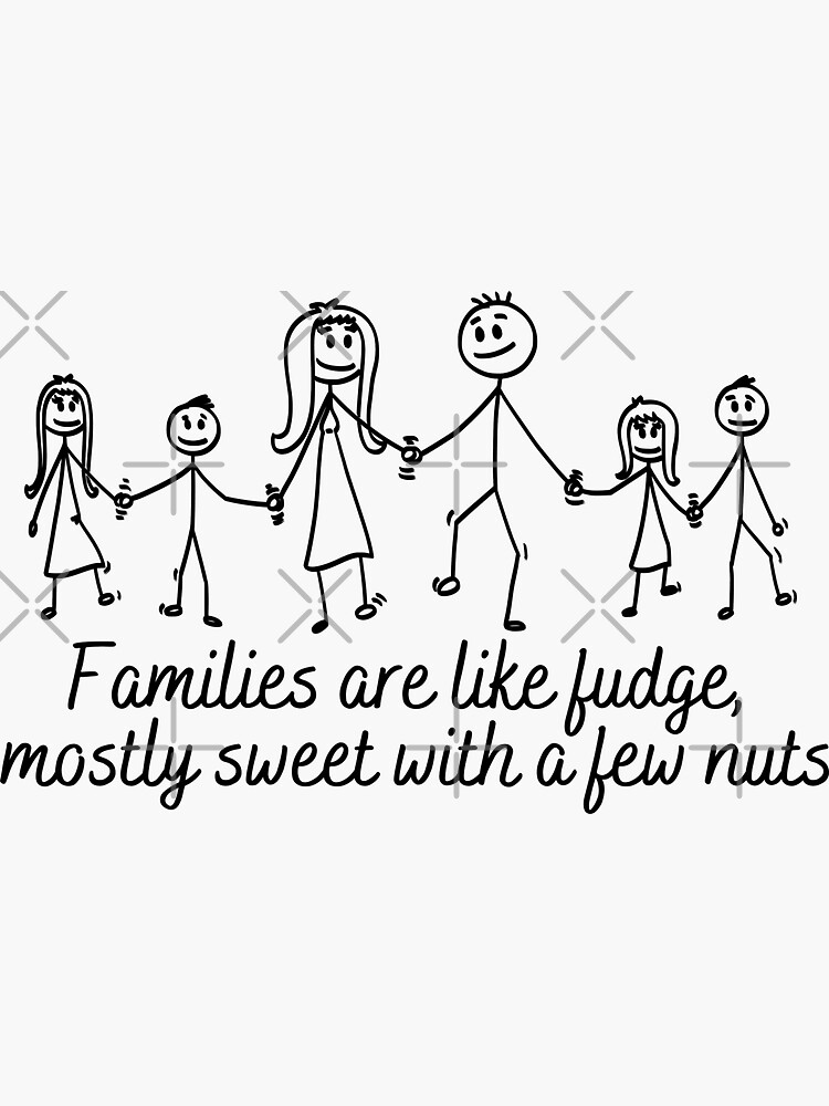 stick figure family - Stickman family Fitted - family quotes sticker -  stickman family fitted,  Sticker for Sale by MyStickFigure