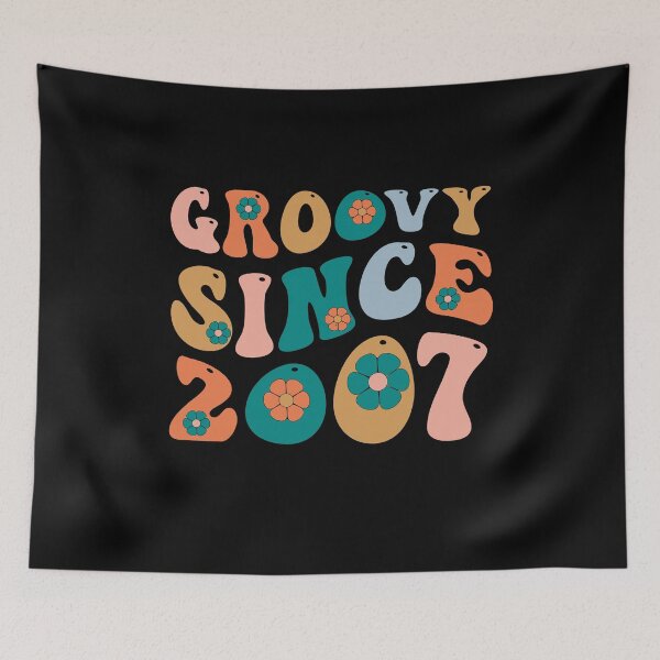 Item preview, Groovy Since 2007 | 15th Birthday | Retro Groovy Birthday designed and sold by AMINE  ★★★★★.
