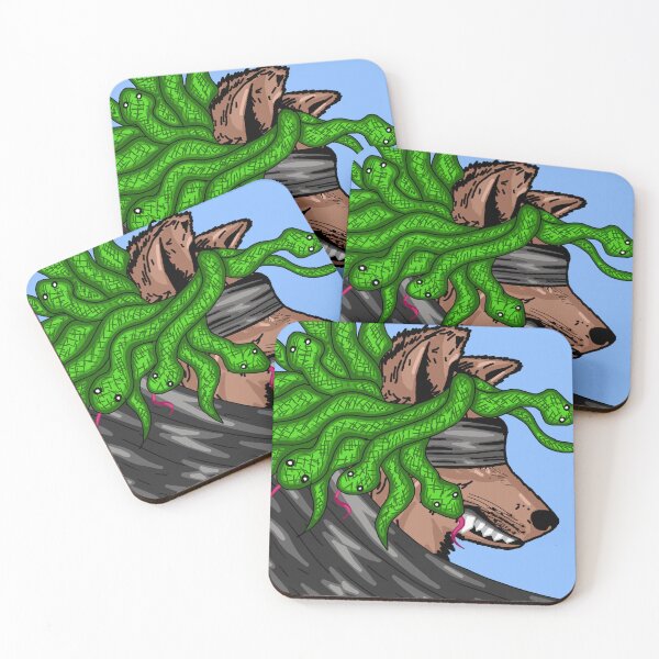 Item preview, Blind Medusa Wolf - Green Snakes designed and sold by Twaingrant.