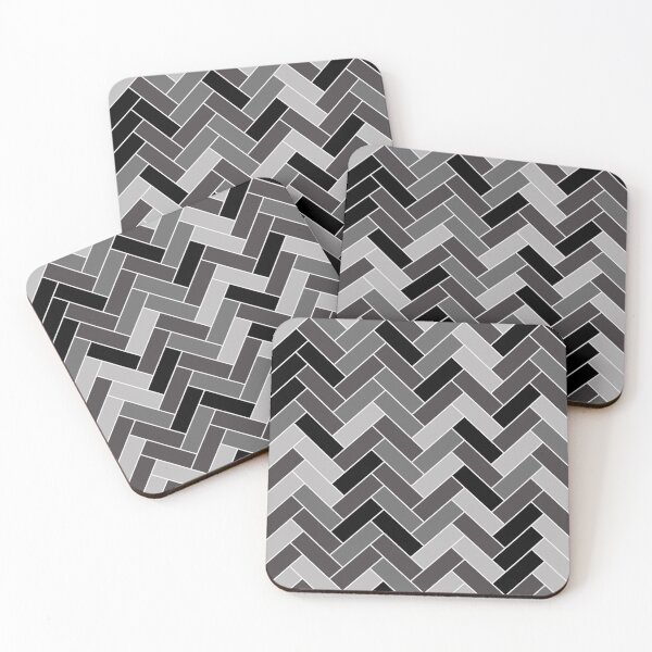 Item preview, Black Gray Brown Herringbone Pattern Pairs 2023 COTY Darkroom HGSW7083 designed and sold by ColorOfTheYears.