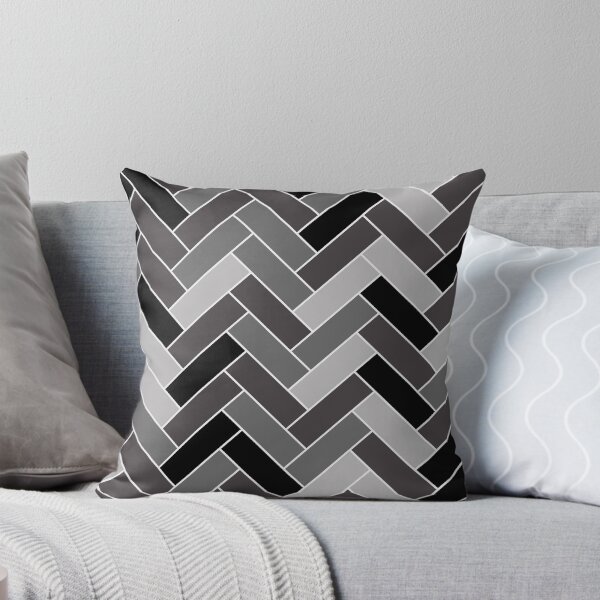 Item preview, Black Gray Brown Herringbone Pattern Pairs 2023 COTY Darkroom HGSW7083 designed and sold by ColorOfTheYears.