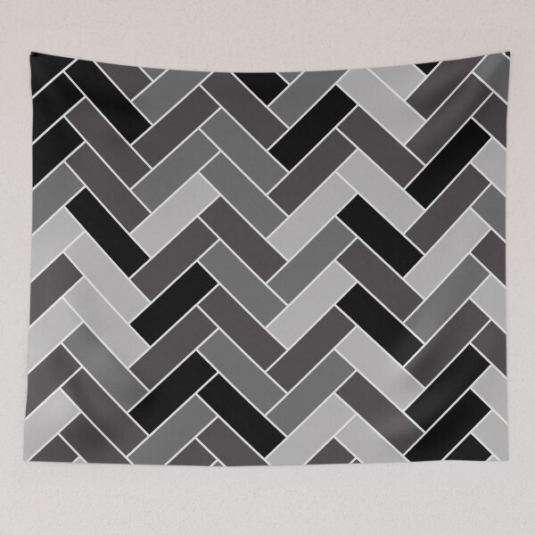 Item preview, Black Gray Brown Herringbone Pattern Pairs 2023 COTY Darkroom HGSW7083 designed and sold by ColorOfTheYears.