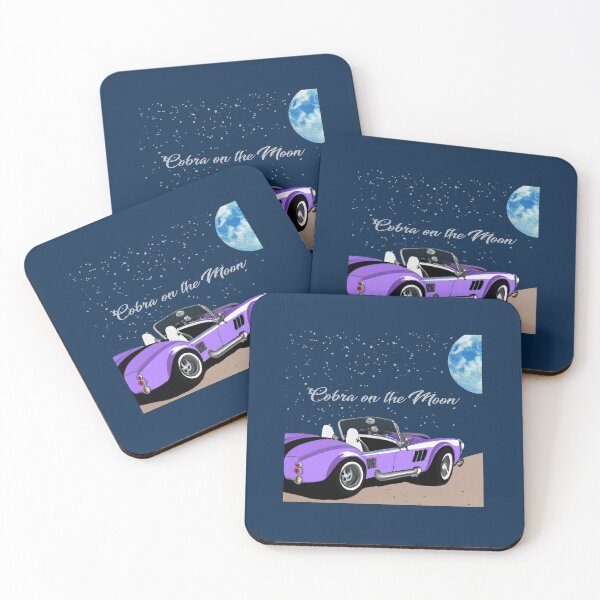Item preview, Vintage Cobra Roadster on the Moon, Earth, Stars, Classic Sport Cars, 1960's, Astronomy  designed and sold by classic car craze.