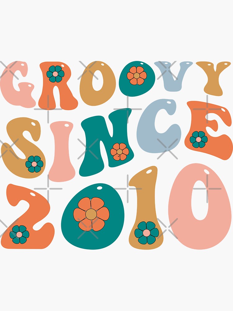 Vintage since 2011 12 Years Old - Groovy 12nd' Sticker