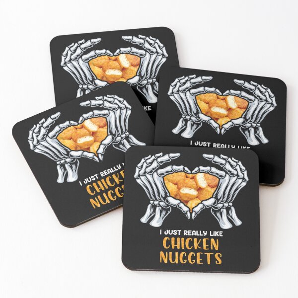 Item preview, I Just Really Like Chicken Nuggets Skeleton Halloween Food designed and sold by Crazy Trendy Designs.