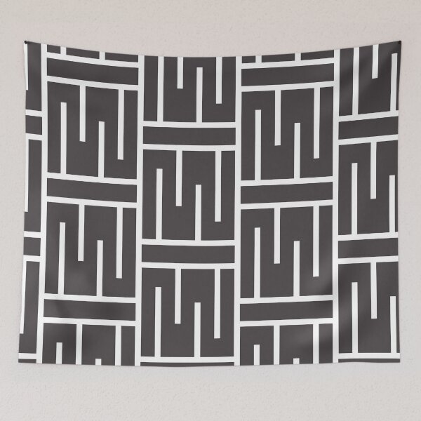Aperçu de l'œuvre Motif d'art au trait minimal blanc marron foncé 3 paires 2023 COTY Darkroom HGSW7083 créée et vendue par ColorOfTheYears.