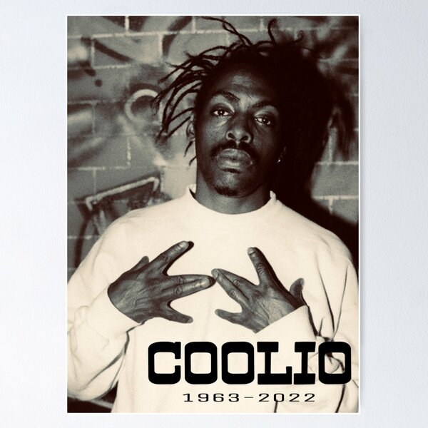 Coolio - Gangsta's Paradise // Lyrics // 90's // Rap // A3 // A4 // A5 /  Typography // Poster / Wall Art / Present / Print // Monochrome //