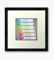 Modern Infographics Banners Isolated on Grey Background Framed Print