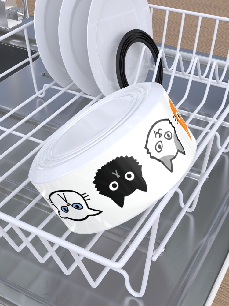 Alternate view of Assorted Cat Faces | Cute Quirky Kitty Cat Drawings Pet Bowl