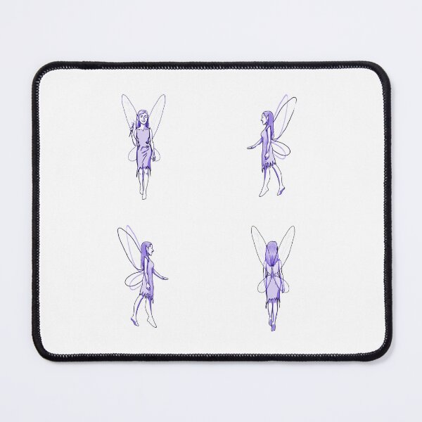 Item preview, Purple Fairies on White designed and sold by Elizabeth's Music & Arts.