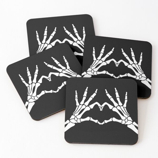 Item preview, Halloween Heart Skeleton Hand Sign designed and sold by ANZI-Shop.