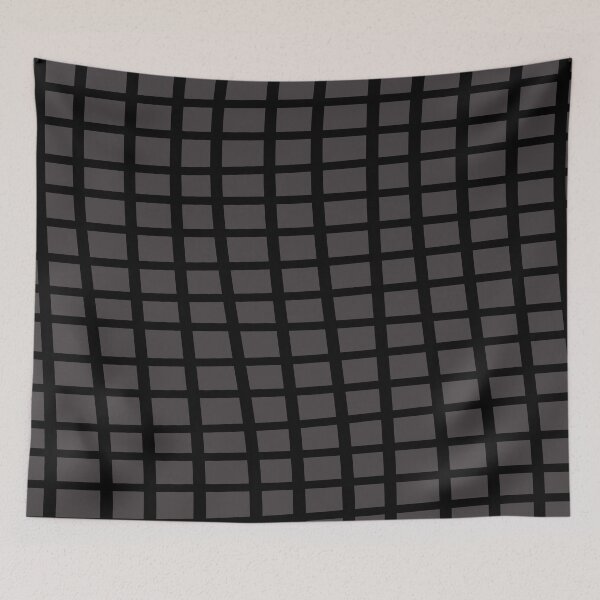 Item preview, Black Brown Wavy Grid Pattern Pairs 2023 COTY Darkroom HGSW7083 designed and sold by ColorOfTheYears.