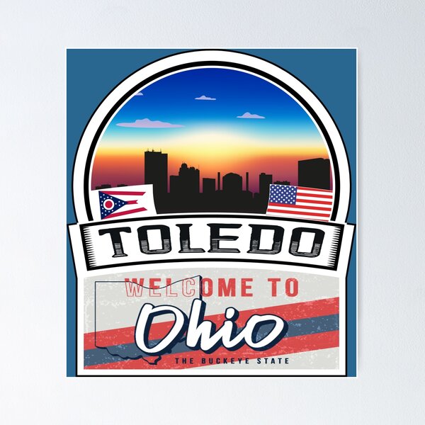 Artikelvorschau, Toledo, Willkommen in Ohio, The Buckeye State | Ohio State and Cities Series -39 entworfen und verkauft von WorldStateArt.