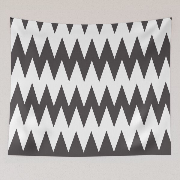 Aperçu de l'œuvre Zigzag brun foncé zigzag horizontale de rayures Paires 2023 Coty Darkroom HGSW7083 créée et vendue par ColorOfTheYears.