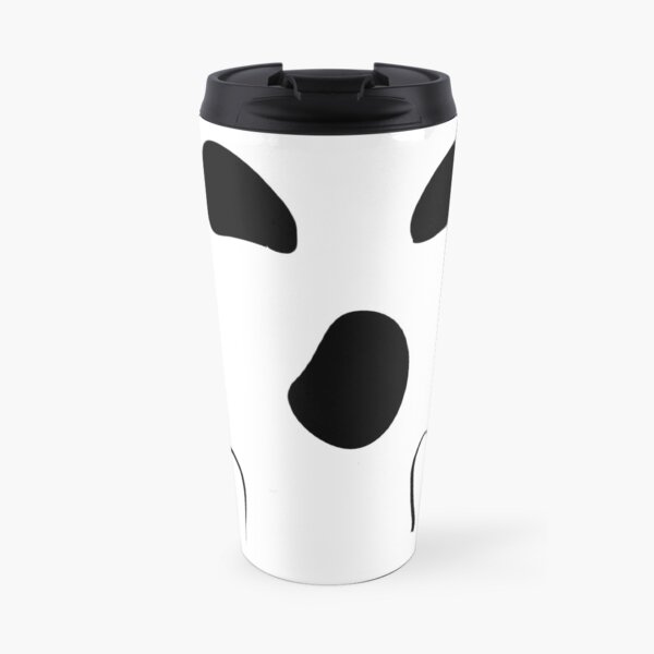 Ghost face with white background Travel Coffee Mug