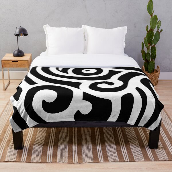 Item preview, Black and White Abstract Swirly Design designed and sold by ArtFactoryAI.