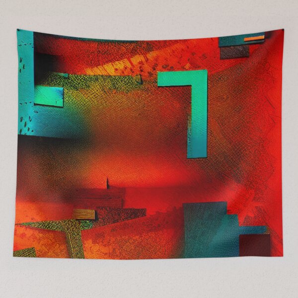 Item preview, Atmospheric Abstract Geometry Design in Autumn Colors designed and sold by Evolvity.