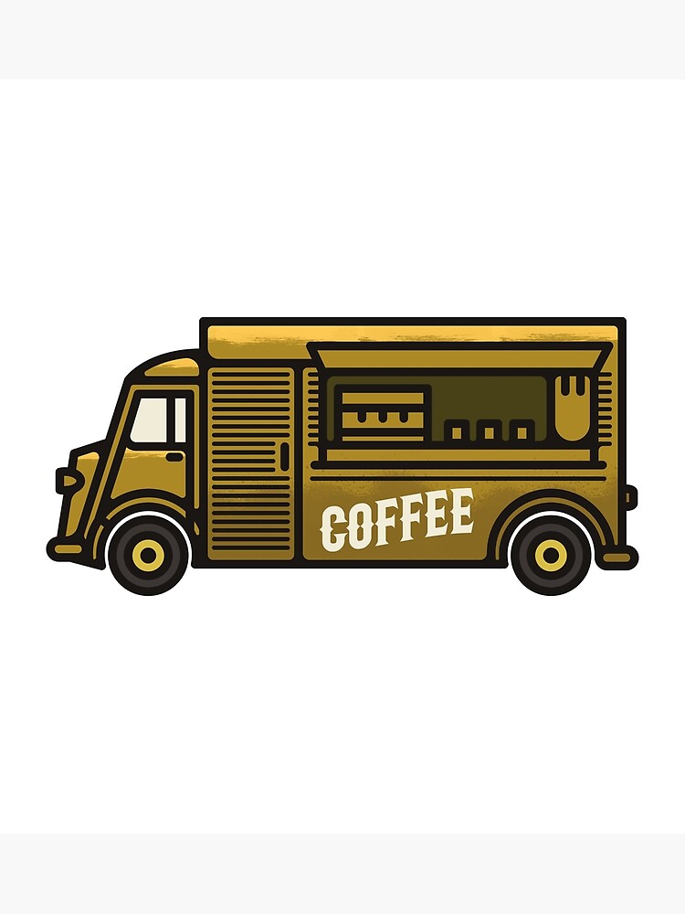 "Vintage retro coffee truck" Poster for Sale by xcosmax Redbubble