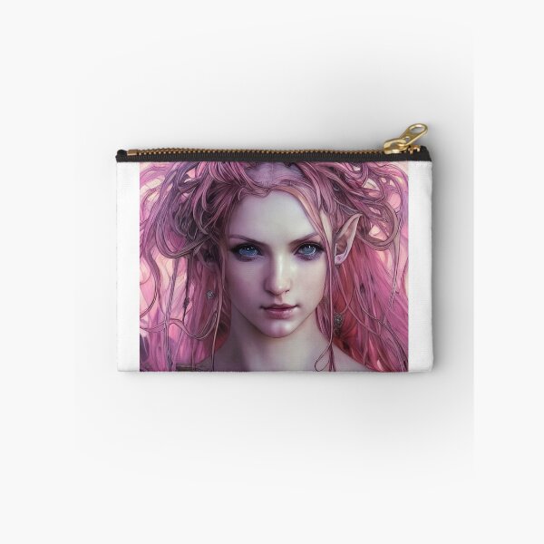 Item preview, hermosa elfa de pelo rosa designed and sold by Balefirefantasy.