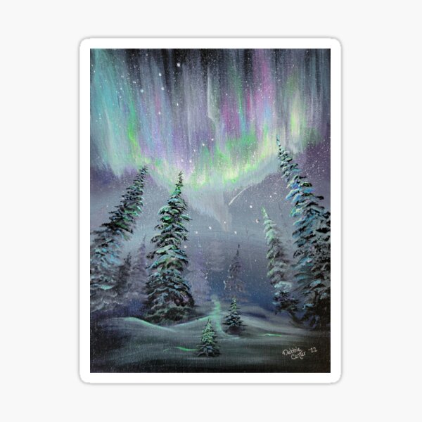 Winter Northern Lights Sticker