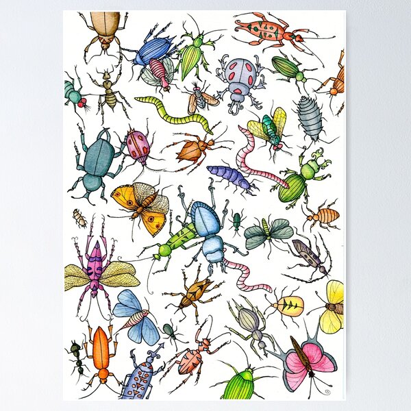 Item preview, Colorful insects designed and sold by Audrey Robitaille.