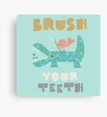 Splish Splash Zoo - Brush Your Teeth Canvas Print