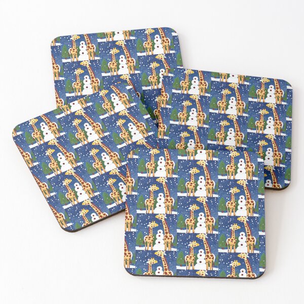 Item preview, Giraffes Making a Snowman designed and sold by Giraffic1217.
