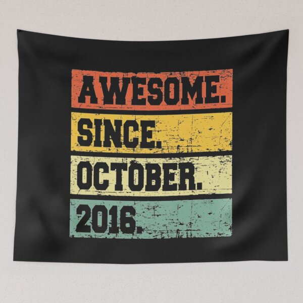 Item preview, 6 Years Old Awesome Since October 2016 designed and sold by farhoodi2200.