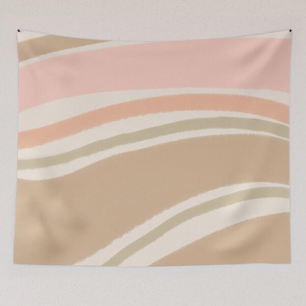 Item preview, Liquid Swirl Wavy Lines Maximalist Pattern Retro Style Cute Aesthetic Peach Yellow designed and sold by scorpiolane.