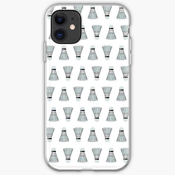 Retro cool badminton shuttlecock sports pattern iPhone Soft Case