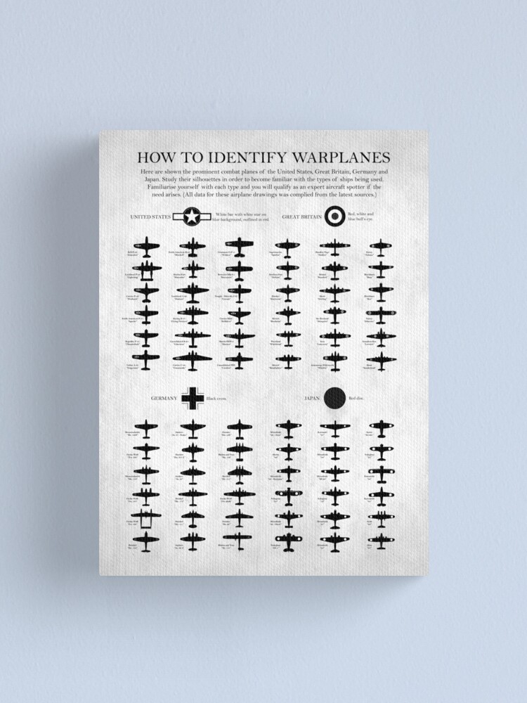 Alternate view of How To Identify Warplanes Canvas Print
