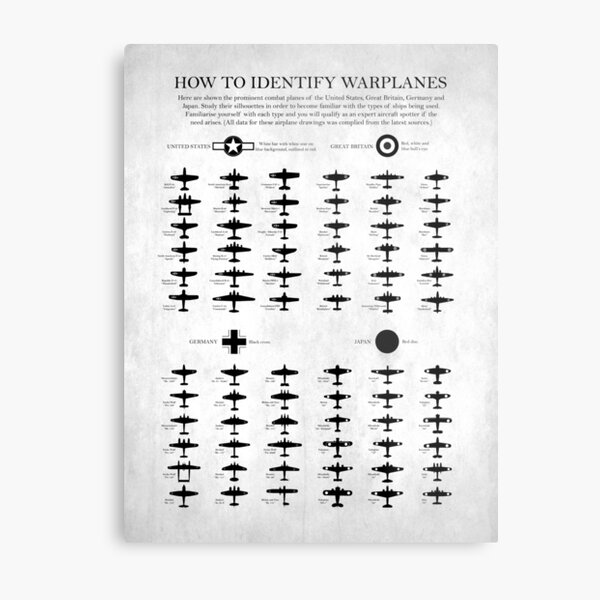 How To Identify Warplanes Metal Print