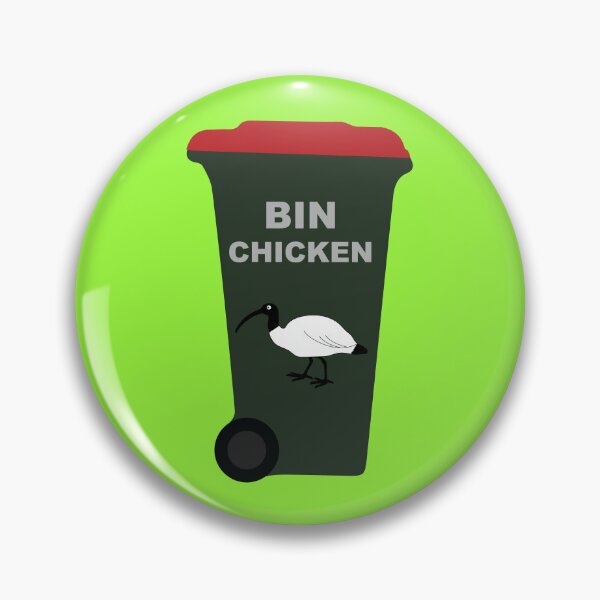 Item preview, Rubbish Bin Chicken on Green designed and sold by Digitaldingo.