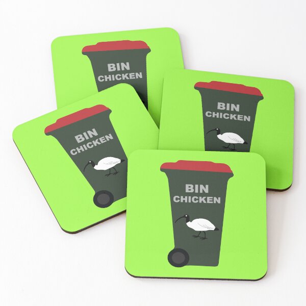Item preview, Rubbish Bin Chicken on Green designed and sold by Digitaldingo.