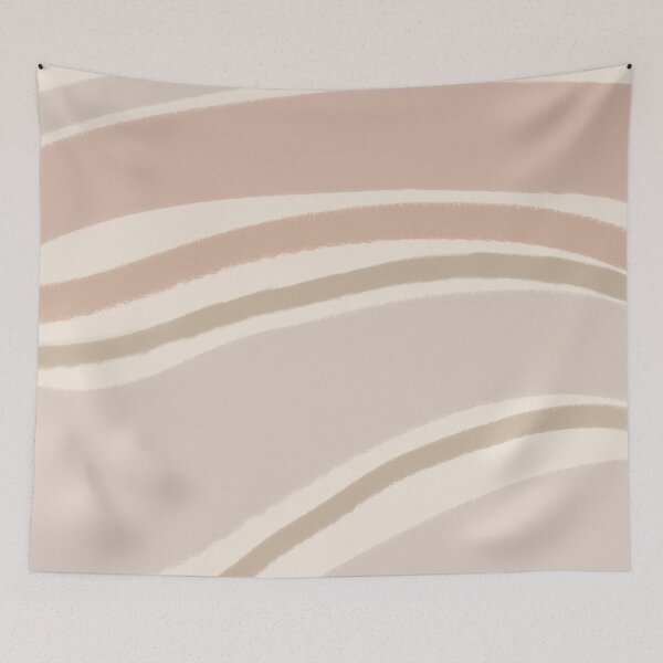 Item preview, Liquid Swirl Wavy Lines Maximalist Pattern Retro Style Cute Aesthetic Cream & Brown designed and sold by scorpiolane.