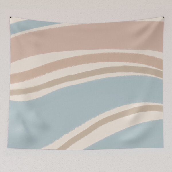 Item preview, Liquid Swirl Wavy Lines Maximalist Pattern Retro Style Cute Aesthetic Deep Blue & Brown designed and sold by scorpiolane.