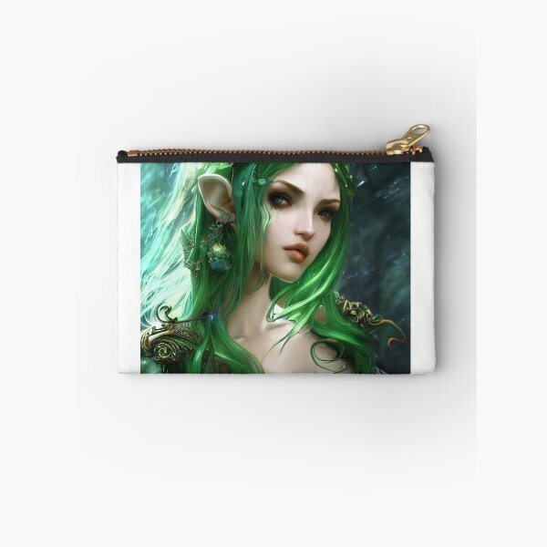 Item preview, hermosa elfa de pelo verde designed and sold by Balefirefantasy.