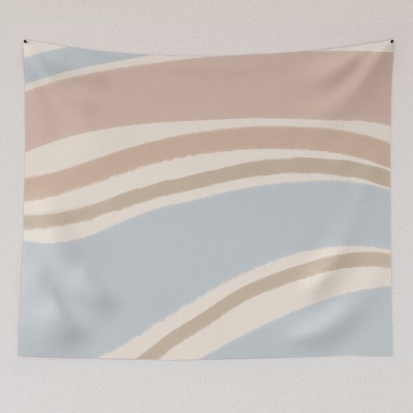Item preview, Liquid Swirl Wavy Lines Maximalist Pattern Retro Style Cute Aesthetic Gray Blue & Brown designed and sold by scorpiolane.