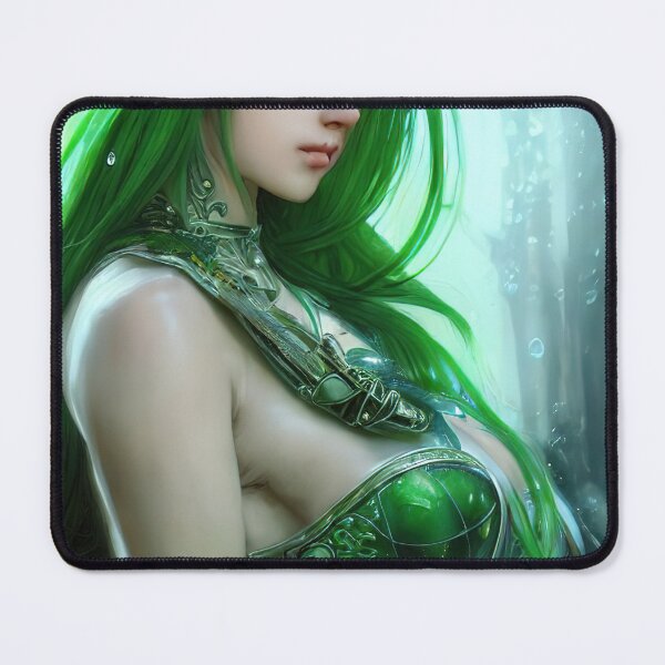 Item preview, hermosa elfa de pelo verde designed and sold by Balefirefantasy.