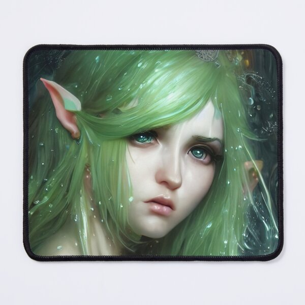 Item preview, beautiful green haired elf designed and sold by Balefirefantasy.
