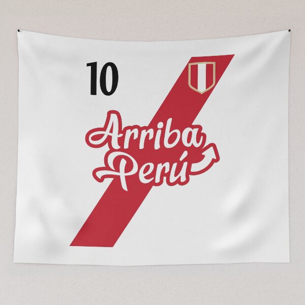 Item preview, Retro Arriba Peru Soccer Jersey 10 Peruvian Futbol Gift Tee Jersey Peruvian Fanatic Gift  Retro Peruvian Gift Vintage Peru Shirt Peru Llama Cusco Gift Idea  designed and sold by HallelujahTees.