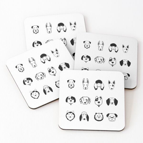 Item preview, Faces of dog breads icons designed and sold by blackdogshop.