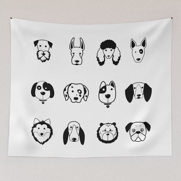 Item preview, Faces of dog breads icons designed and sold by blackdogshop.